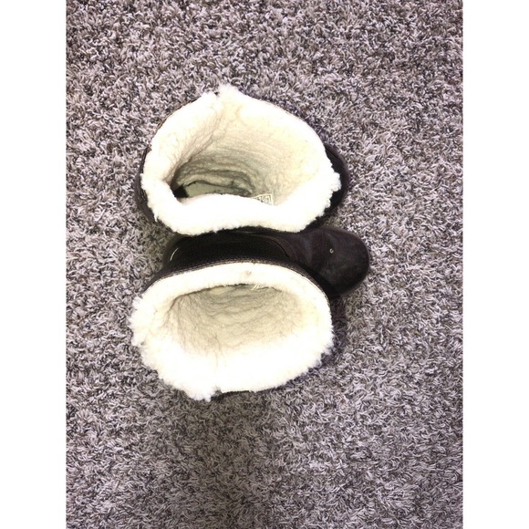 UGG Australia Women's Sutter Brown Leather Moto Buckle Snow Boots Size 8 Sheep - Picture 7 of 8